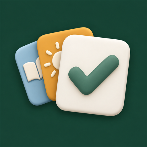 The Tilozi app icon: three picture cards with a tick